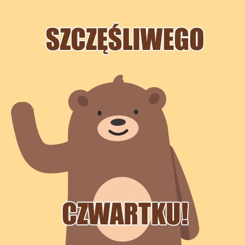 Brązowy miś szczęśliwego czwartku